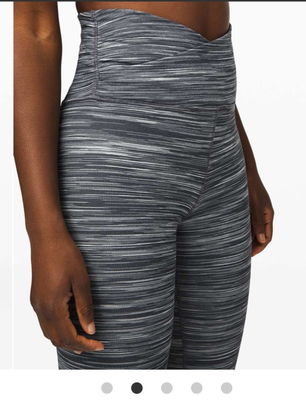 lululemon align crop 21” cross waist Gray Space-Dye High-Rise Leggings